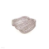 Fancy waves silver ring