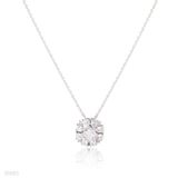 Delicate Feminine Floral Silver Pendant