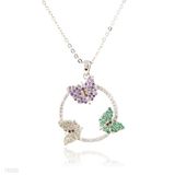 PENDANT 3 BUTTERFLY ZC-SLVR-MCL