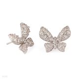 Gorgeous butterfly bling silver earrings