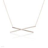 Minimalistic silver cross pendant