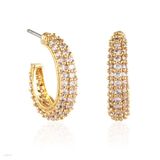 Delicate Fancy Gold Hoop Earrings