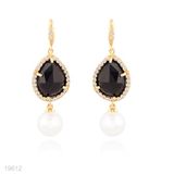 Adorable Black Drop Zircon Earrings