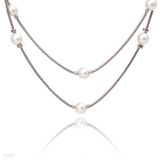 Chic Multi-Strand Pearl Chain Necklace