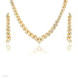 Classic Shimmer Gold  Zircon Necklace  Set