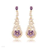 Feminine Floral Bunch Drop Earrings