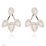 Stunning pear drop silver earcuffs