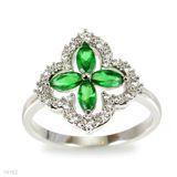 Quad Petal Floral Cocktail Ring 
