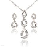 Hollow Drop Pendant & Stud Set
