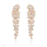 Remarkable shooting star debris gold earrings