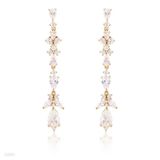 Delicate Fine Dangling Gold Long Earrings