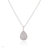 Delicate Graceful Drop Silver Pendant