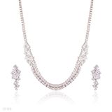 Elegant oval drop stones silver set