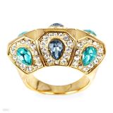 Tri-Loop Paved Statement Ring