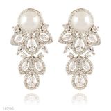 Pearl Detail Leaf Cluster Earrings