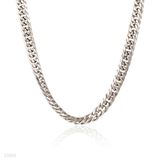 Contemporary thick curb silver chain