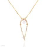 Inverted Drop Gold Pearl Pendant