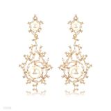 Large Wreath Pearl Earrings