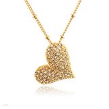3D Slanted Heart Pendant