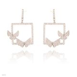 EARING BUTTERFLY FRAME.ZC-SLVR-CLEAR-2353