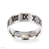 Slim Roman Engraved Ring