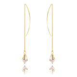 Long line Faceted Drop Chain Earrings