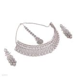 CHOKER N+E+T 2LN DRP AD Z SLVR-CLEAR