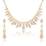 Stunning Zircon Drop Gold Set