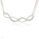 NECKLACE INTERLOOP CRY.-SLVR-CLEAR