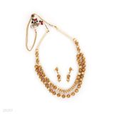 MALA SET N+E PEARLS DBL M-GOLD