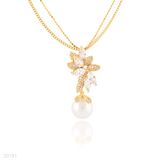 PENDANT BUNCH/PEARL DROP.-GLD-CLEAR