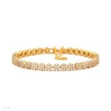 Dazzling flower gold bracelet