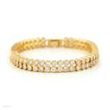 BRACELET 2 CIR ZC SD-GLD-CLEAR