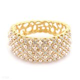 Glamorized Pearl Cuff Bracelet