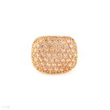 Alluring Statement Cushion Gold Ring