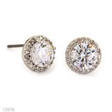 Classic Solitaire Silver Zircon Tops