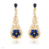 Feminine Floral Bunch Drop Earrings