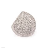 Dazzling full paved silver ring