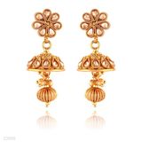 JHUMKI SMALL MET DROP FLR-GOLD