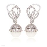 Triple Loop Pearl Earrings
