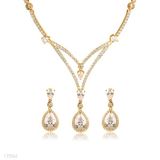 Gold Zircon pendant set 