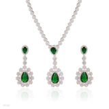 SET N+E Adjustable PENDANT ZC.-Silver-GREEN