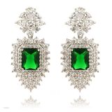Spikey Emerald Drop Earrings