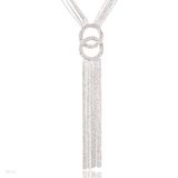 NECKLACE OVERLAP CIRC LNG-SLVR-CLEAR