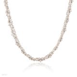 Fascinating silver cluster necklace