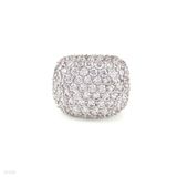 Alluring Statement Cushion Silver Ring