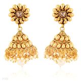 JHUMKI TRAD PEARL SM.-GOLD