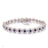 Linear Cluster Set Tennis Bracelet
