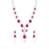 SET N+E LG ELEGANT DRP ZC SLVR-RED