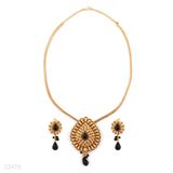 PENDANT SET TRD MET ZC-GLD-BLACK